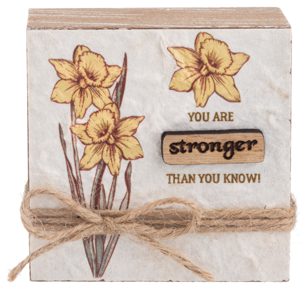Floral Paper Block Talk with Jute Rope
