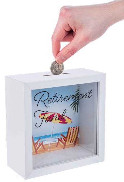 Retirement Fund Shadow Box Bank