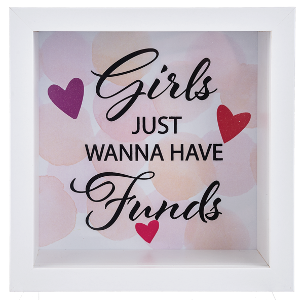 Girls Just Wanna Have Funds Shadow Box Bank