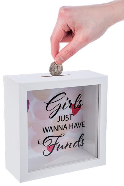 Girls Just Wanna Have Funds Shadow Box Bank