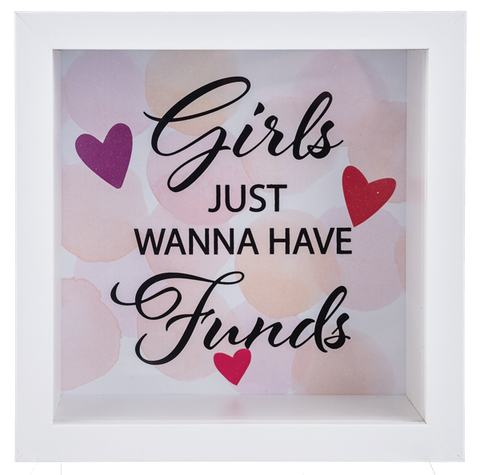Girls Just Wanna Have Funds Shadow Box Bank