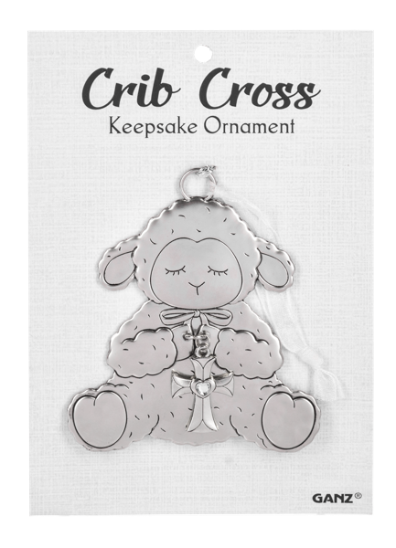 Crib Cross Keepsake Ornament - Lamb