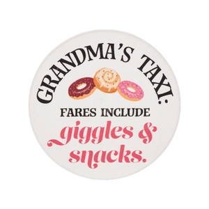 Car Coaster - Grandma's taxi: Fares include giggles & snacks