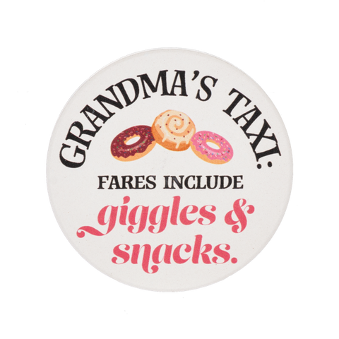 Car Coaster - Grandma's taxi: Fares include giggles & snacks