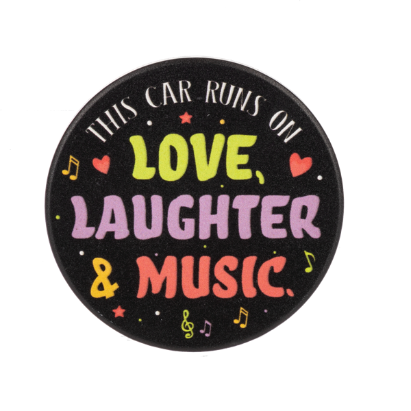 Car Coaster - This car runs on love, laughter & music