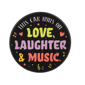 Car Coaster - This car runs on love, laughter & music