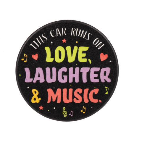 Car Coaster - This car runs on love, laughter & music