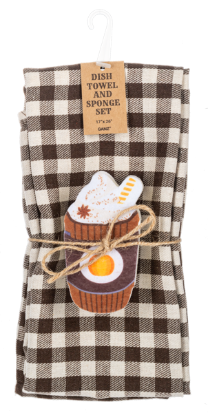 Pumpkin Tea Towel and Sponge Set