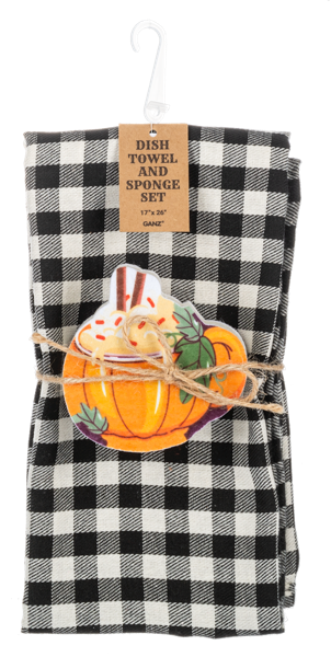 Pumpkin Tea Towel and Sponge Set