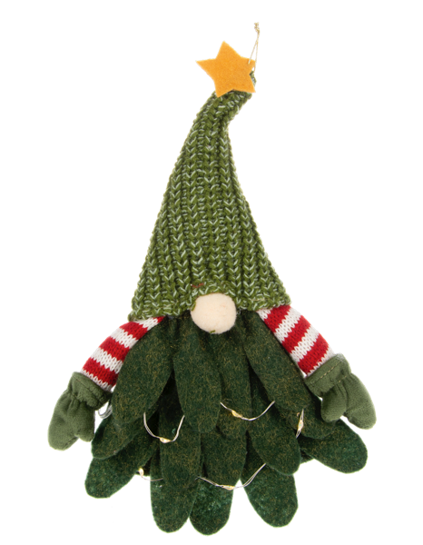 Christmas Tree Gnomes - Light Up Wine Bottle Cover