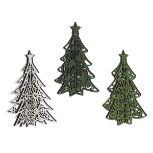 Lasercut Christmas Tree Figurines