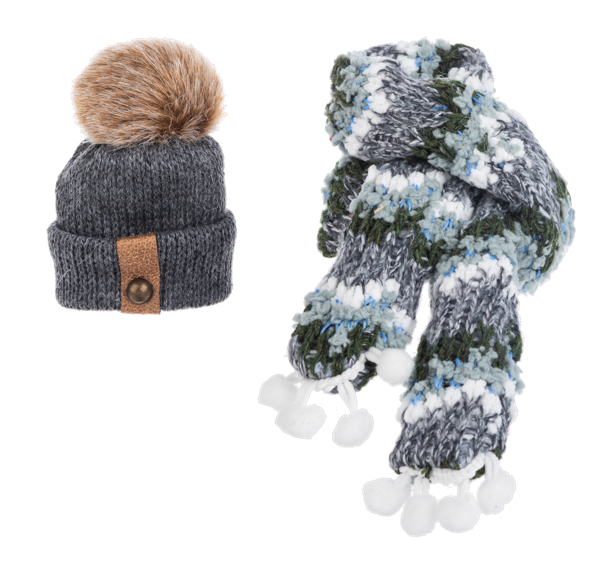Wine Bottle Beanies and Scarves