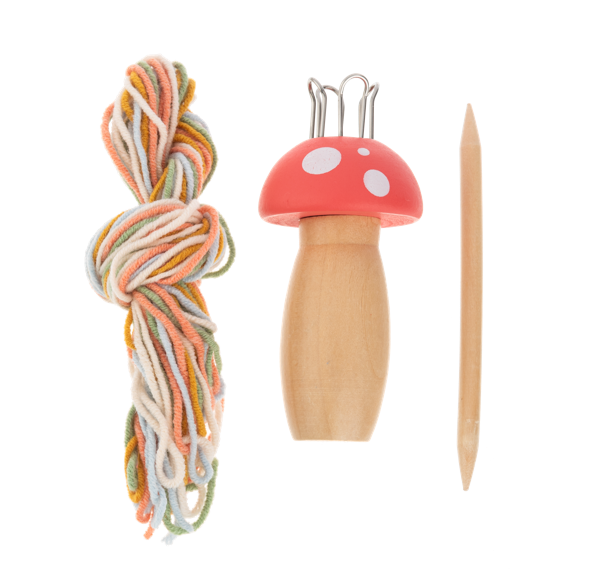 Wooden Knitting Mushrooms