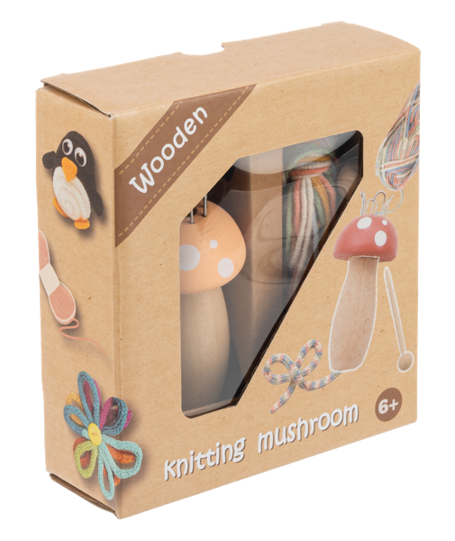 Wooden Knitting Mushrooms