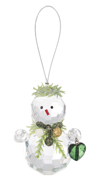 Teeny Mistletoe Snowmen Ornaments