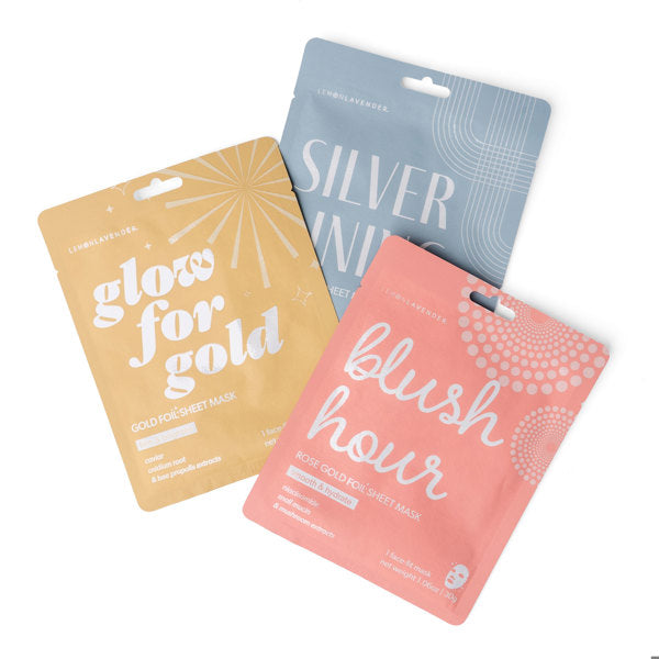 Lemon Lavender® Glow Getter Foil Face Masks