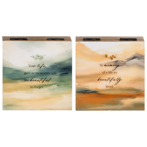 Bereavement Watercolor Message Keepsake Boxes