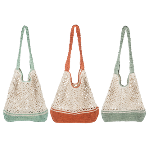 Crochet Open Weave Tote Bags