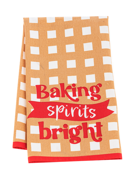 Holiday Tea Towel w/Wooden Spoon Gift Set