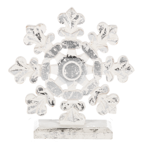 Carved Snowflake Figurines