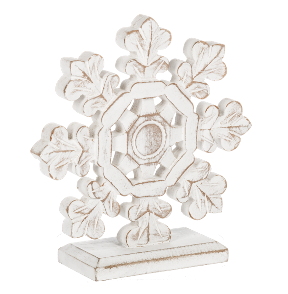 Carved Snowflake Figurines