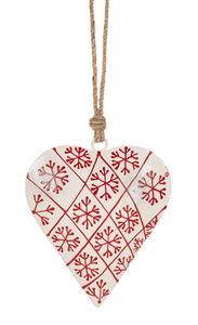 Snowflake Heart Ornament