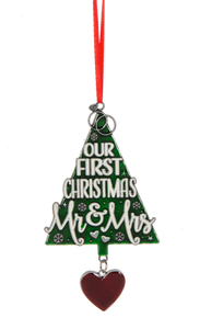 Holiday Ornament - Our First Christmas Mr. & Mrs.