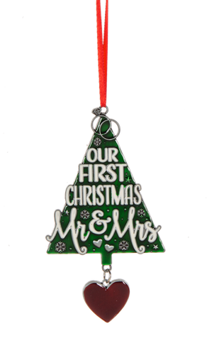 Holiday Ornament - Our First Christmas Mr. & Mrs.