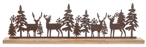 Woodland Deer Scene Figurine