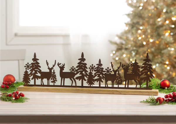 Woodland Deer Scene Figurine