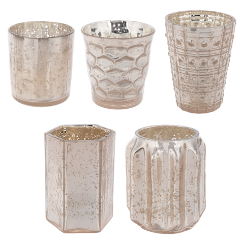 Champagne Mercury Votive Holders