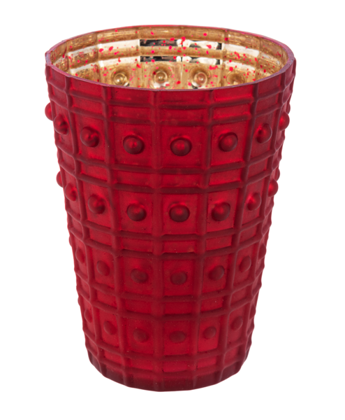 Cranberry Mercury Votive Holders
