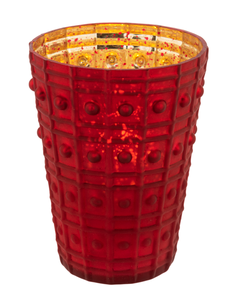Cranberry Mercury Votive Holders