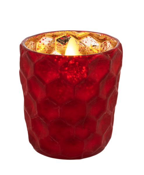 Cranberry Mercury Votive Holders