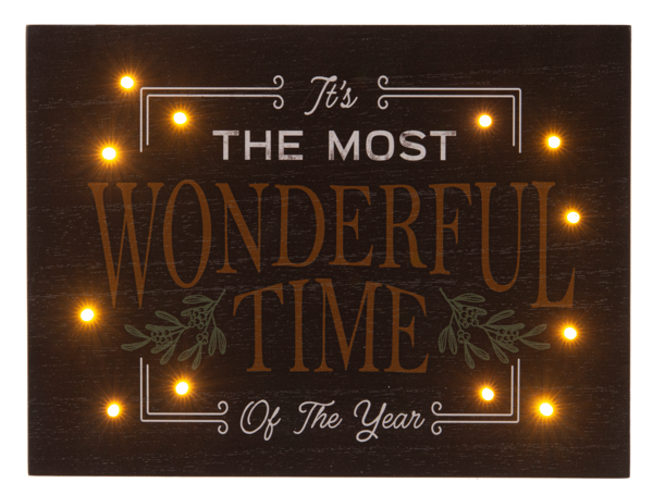 LED Light Up Holiday Message Art Blocks