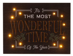 LED Light Up Holiday Message Art Blocks