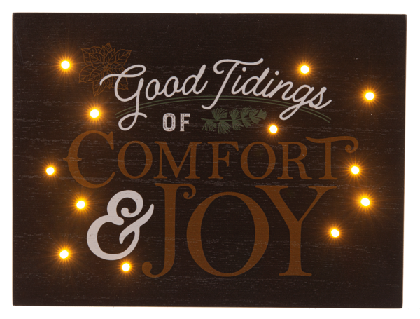 LED Light Up Holiday Message Art Blocks