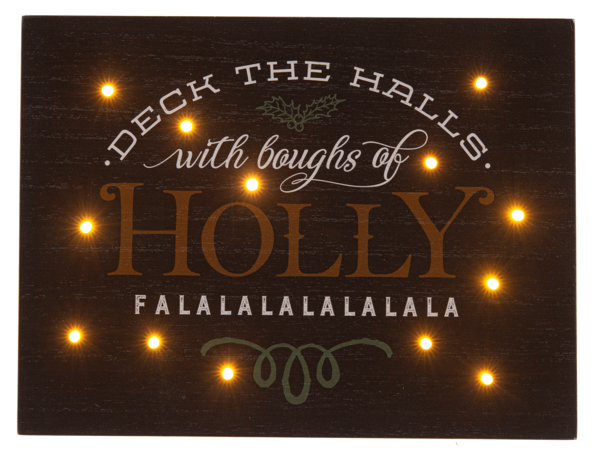 LED Light Up Holiday Message Art Blocks