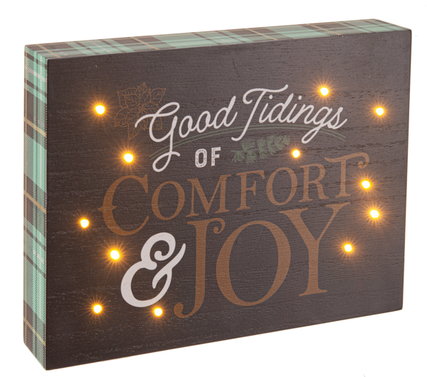 LED Light Up Holiday Message Art Blocks