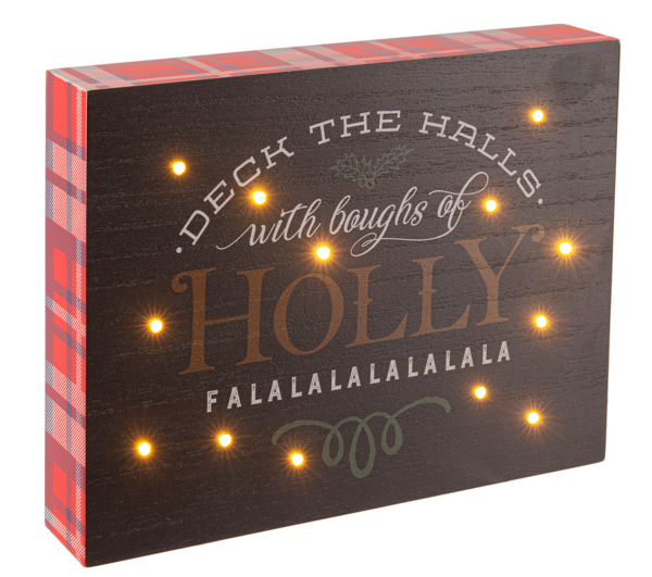 LED Light Up Holiday Message Art Blocks