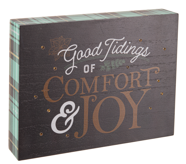 LED Light Up Holiday Message Art Blocks