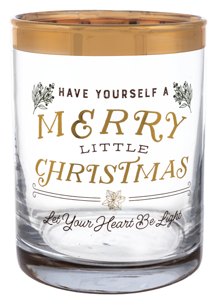 Holiday Messages Low Ball Glasses