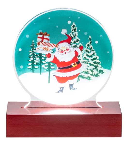 LED Light Up Retro Snowman & Santa Tabletop Figurines