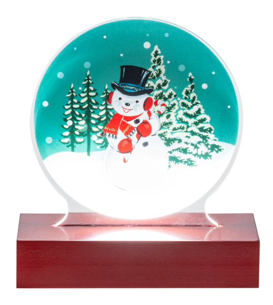 LED Light Up Retro Snowman & Santa Tabletop Figurines