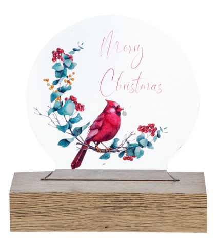 LED Light Up Cardinal Tabletop Figurine