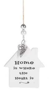 House Ornaments - God Bless This Home & Home Is Where The Heart Is