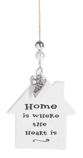 House Ornaments - God Bless This Home & Home Is Where The Heart Is