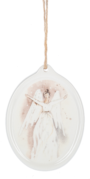 Watercolor Angel Disk Ornaments
