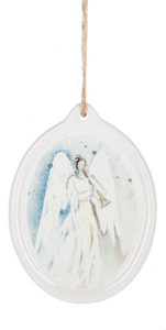 Watercolor Angel Disk Ornaments