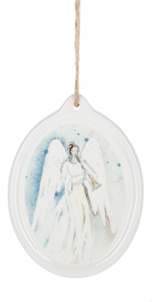 Watercolor Angel Disk Ornaments